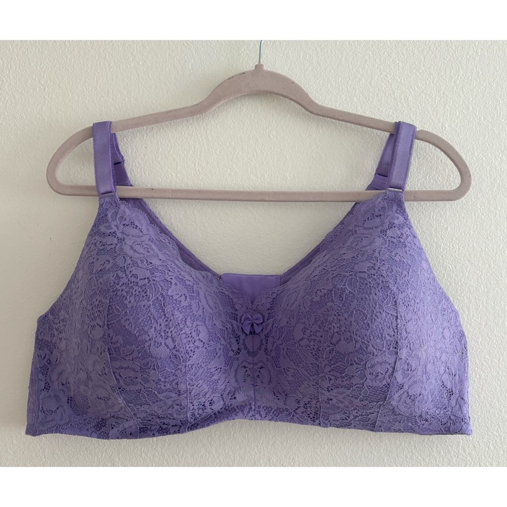Torrid Lightly Lined Purple Lace Comfy Bra 42B